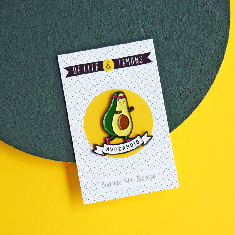 'Avocardio' Enamel Pin Badge Enamel Pin Badge Of Life & Lemons 