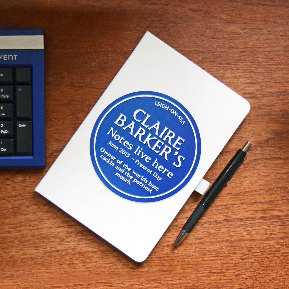 Personalised Blue Plaque Notebook Notebook Of Life & Lemons 