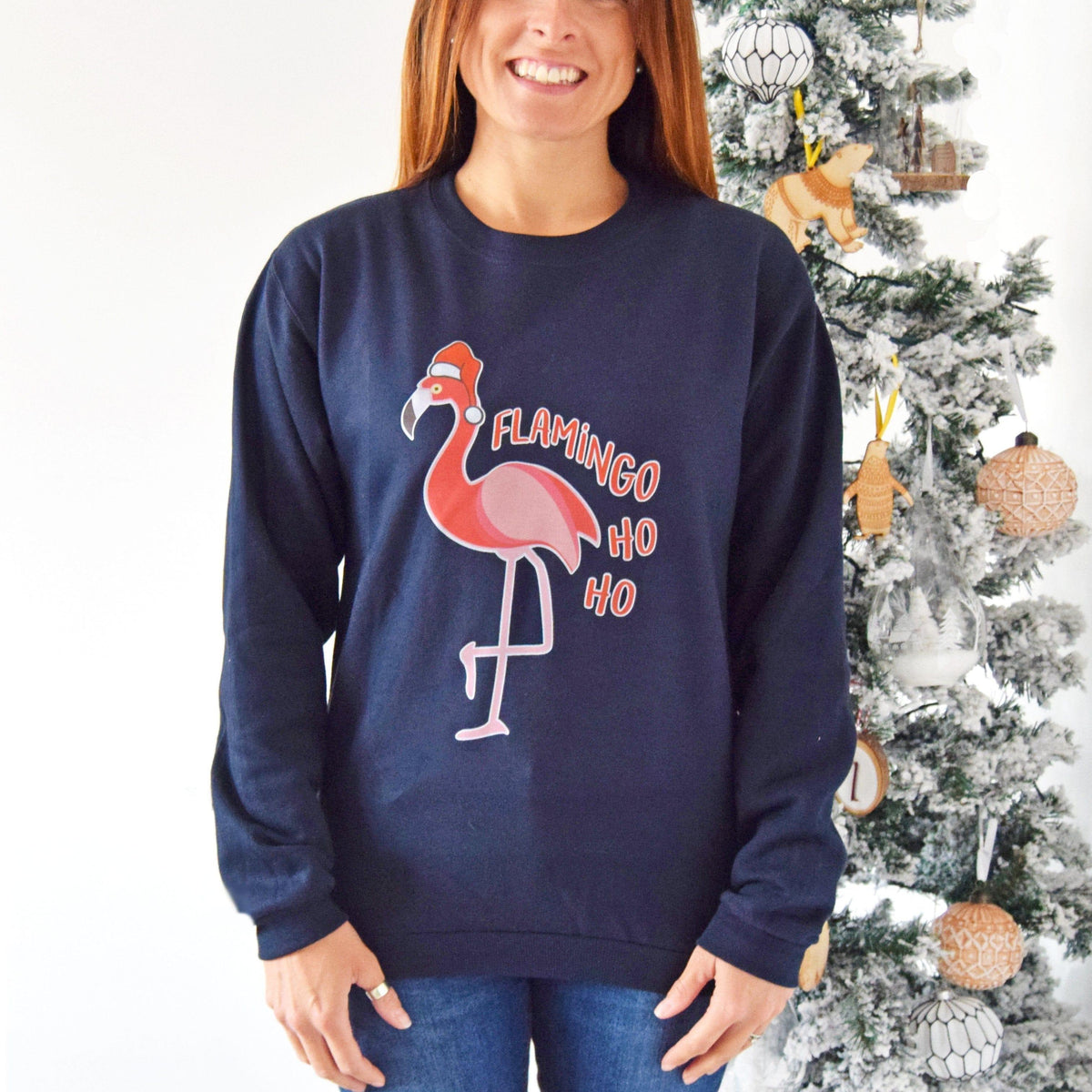 Flamingo Christmas Jumper Sweatshirt Of Life & Lemons 