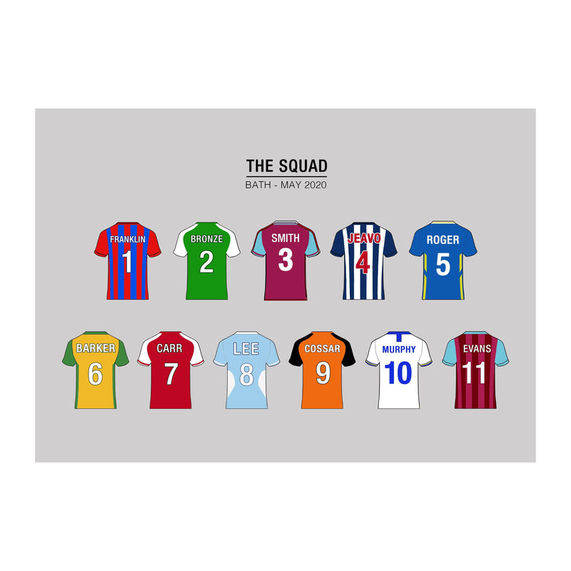 Personalised Football Team Print Personalised Prints Of Life & Lemons 