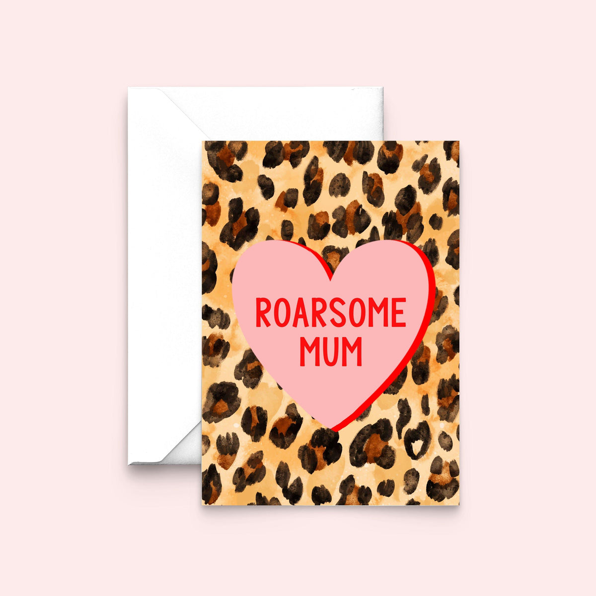 leopard print mother's day card