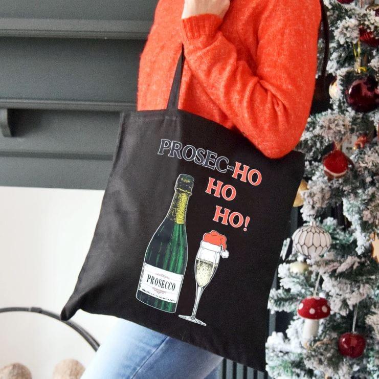 Prosecco Christmas Tote Bag Tote Bag Of Life & Lemons 