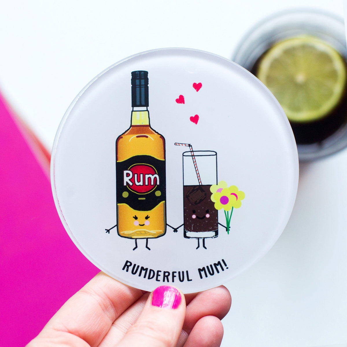 Funny Rum Coaster for Mum Coaster Of Life & Lemons® 