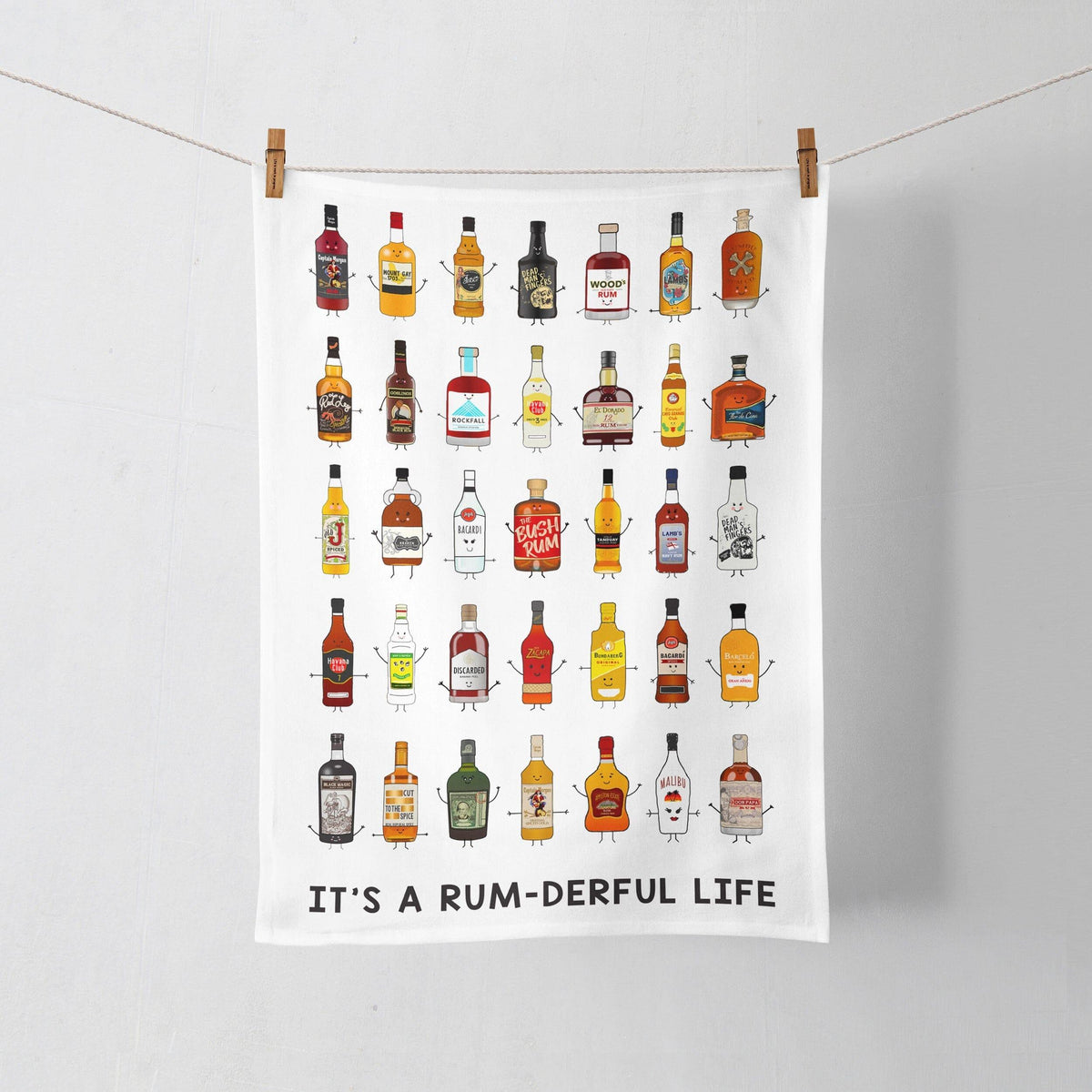 Illustrated with all of the best selling brands of rum, this is a great gift for a rum lover