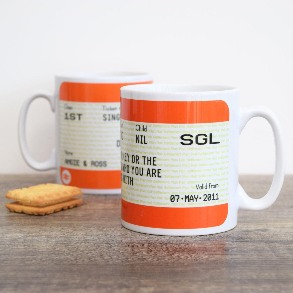 Personalised Train Ticket Mug Personalised Mug Of Life & Lemons 