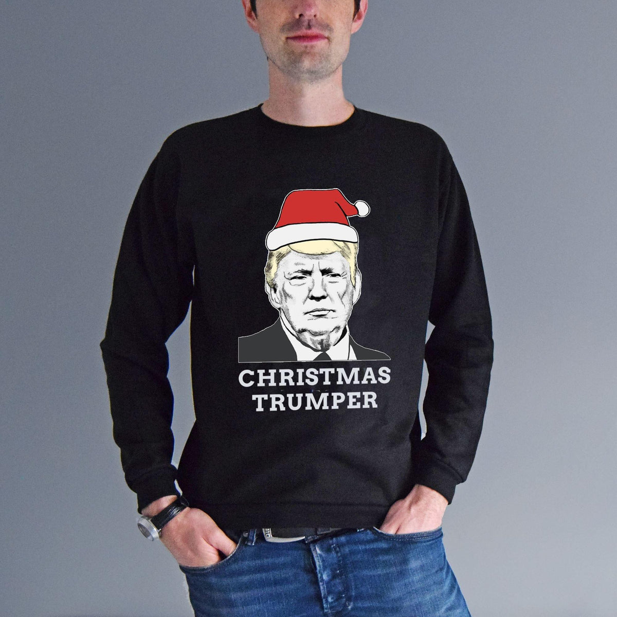 Unisex Donald Trump Christmas Jumper Sweatshirt Of Life & Lemons 